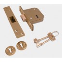 Chubb (Union) 3G115 5 Lever Mortice Deadlock (Brass)