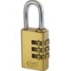 J.Burrows Brass 3-Digit Combination Lock 20mm