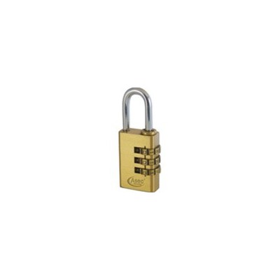 Asec 3 Wheel Brass Combination Padlock - 20mm or 30mm