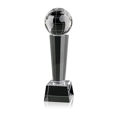 Finely Crafted Optical Crystal Globe Award