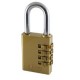 Asec Security 4 Wheel Brass Combination Padlock 40mm