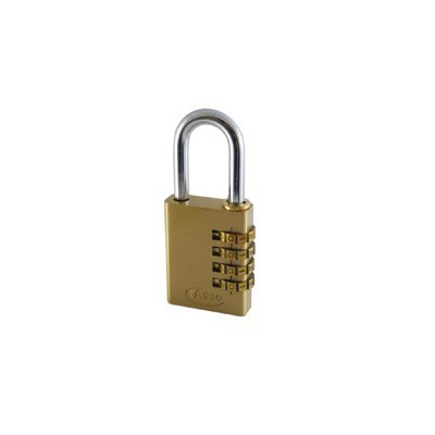 Asec Security 4 Wheel Brass Combination Padlock 40mm