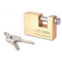 Cisa 26510 Brass Lim Series Sliding Straight Shackle Padlock