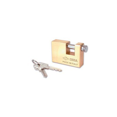 Cisa 26510 Brass Lim Series Sliding Straight Shackle Padlock