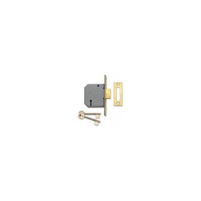 Union Y-2177 3 Lever Deadlock (Polished Brass)